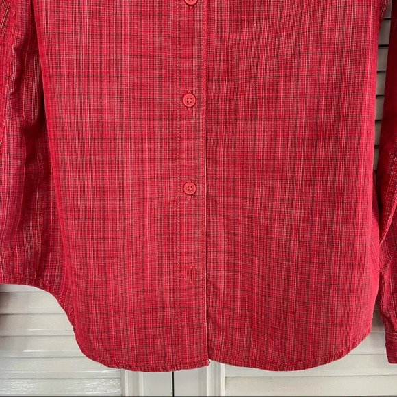 Columbia Women's Standard Times Two Corduroy Long Sleeve Shirt, Red Plaid, XS - Picture 7 of 16